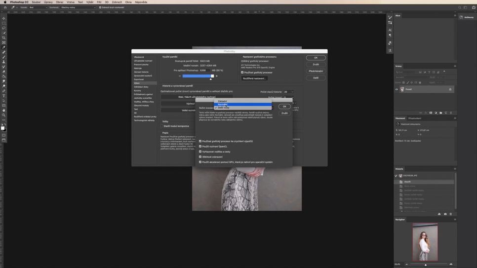 výkon photoshop vzdělání fotograf